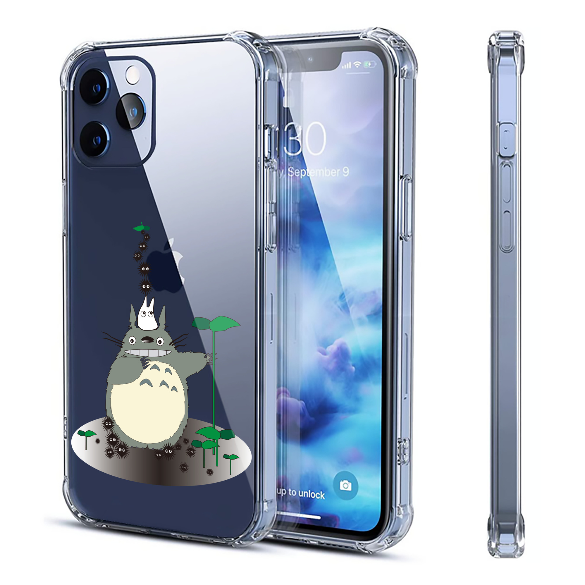 （画像用） となりのトトロ 草壁メイ 草壁サツキ My Neighbor Totoro Satsuki Kusakabe Mei Kusakabe 【iPhone 12シリーズ対応】透明スマホケース（クリアソフトケース）